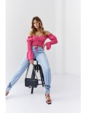 Elastic long-sleeved Spanish blouse, dark pink 80140 - Online store - Boutique